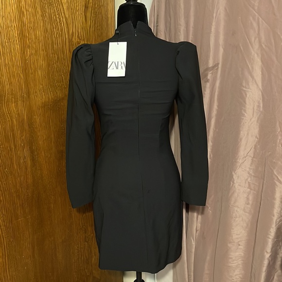 Zara NWT long puffed sleeve mini dress,sz.S - Picture 2 of 5